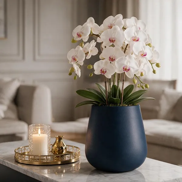 Navy_Metal_Vase_For_Home_Decor