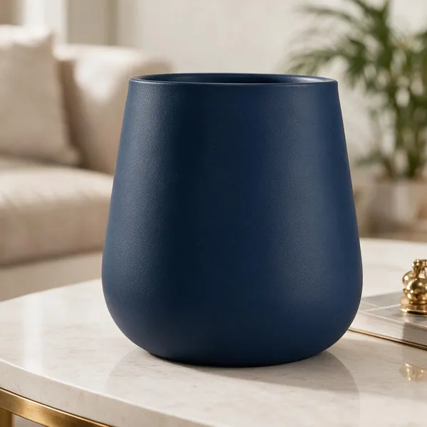 Navy_Metal_Vase_For_Home_Decor