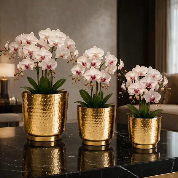 Gold_Metal_Planter_For_Home_Gardening