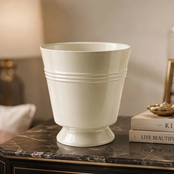 Ivory_Metal_Planter_Pot_For_Home_Gardening