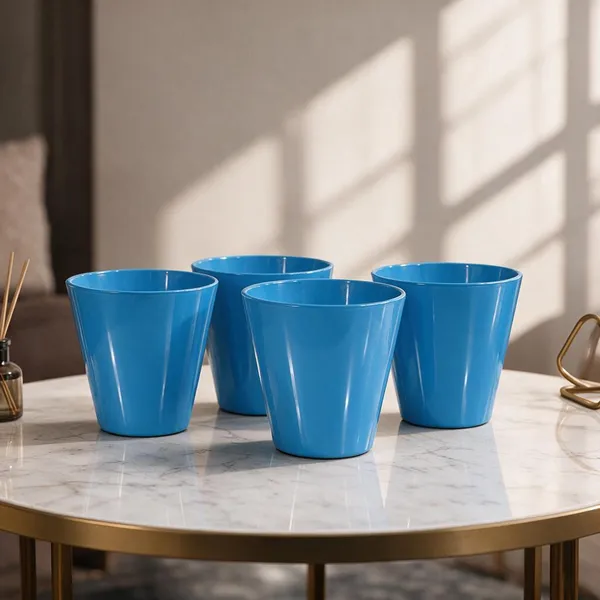 Sky_Blue_Metal_Planter_Pot_For_Home_Gardening