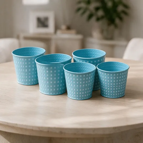 Cyan_Metal_Planter_Pot_For_Home_Gardening