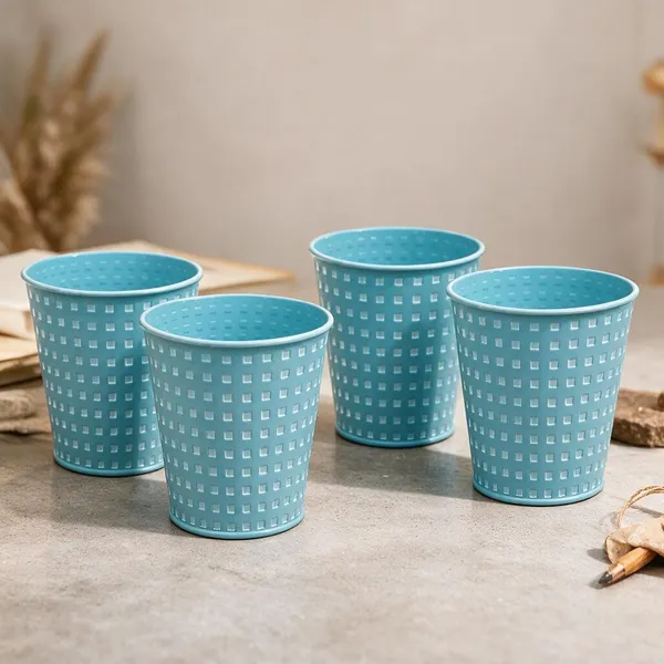 Aqua_Metal_Planter_Pot_For_Home_Gardening
