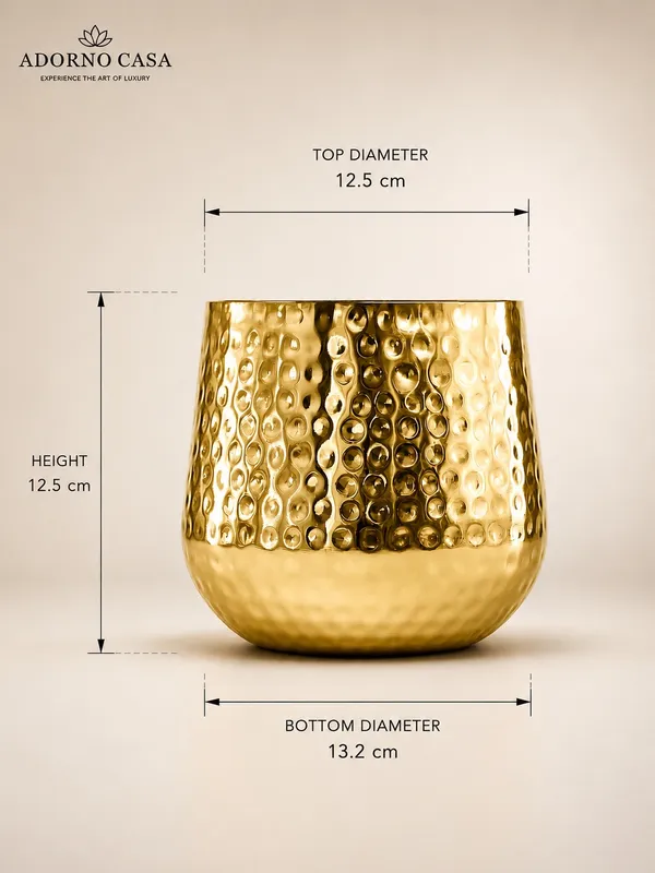 Aurum_Hammered_Gold_Finish_Metal_Accent_Vase
