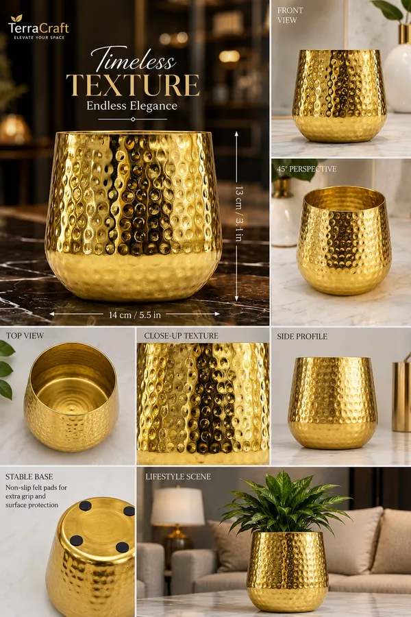 Aurum_Hammered_Gold_Finish_Metal_Accent_Vase