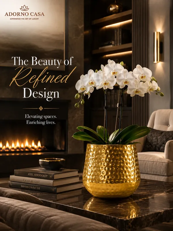 Aurum_Hammered_Gold_Finish_Metal_Accent_Vase