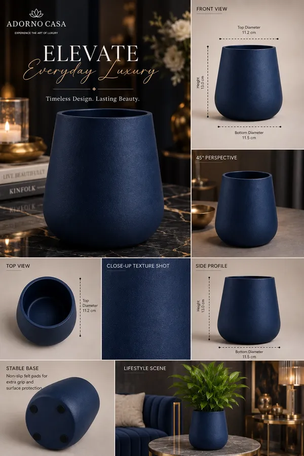 Noire_Sculpt_Matte_Navy_Blue_Powder-Coated_Metal_Vase