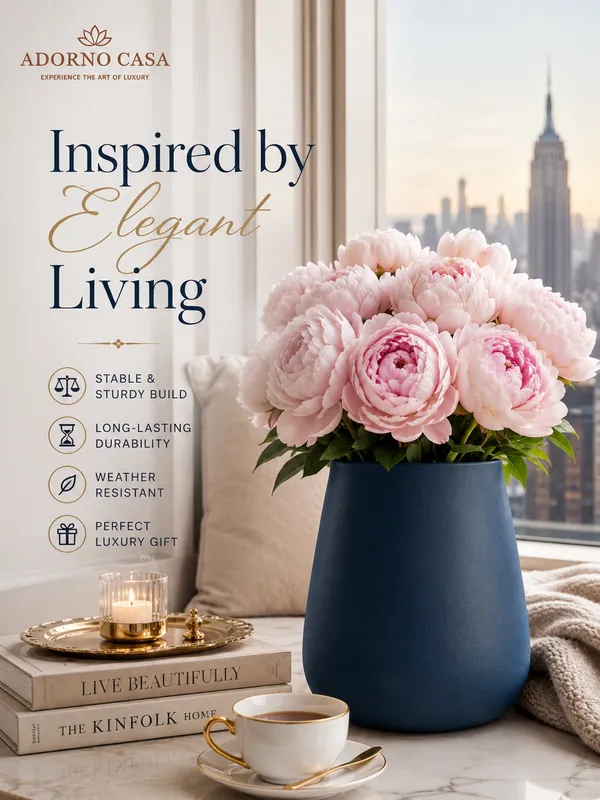 Noire_Sculpt_Matte_Navy_Blue_Powder-Coated_Metal_Vase