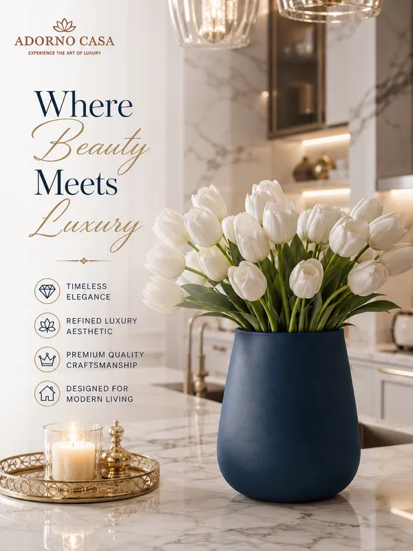 Noire_Sculpt_Matte_Navy_Blue_Powder-Coated_Metal_Vase