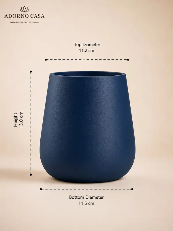 Noire_Sculpt_Matte_Navy_Blue_Powder-Coated_Metal_Vase