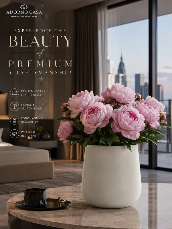 Noire_Sculpt_Matte_Grey_Powder-Coated_Metal_Vase