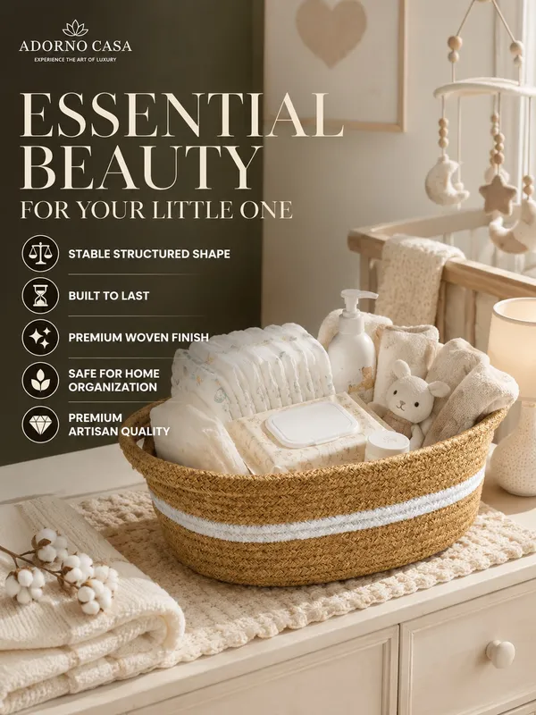 Lyra_Jute_&_Cotton_Oval_Basket_White_Line_Design