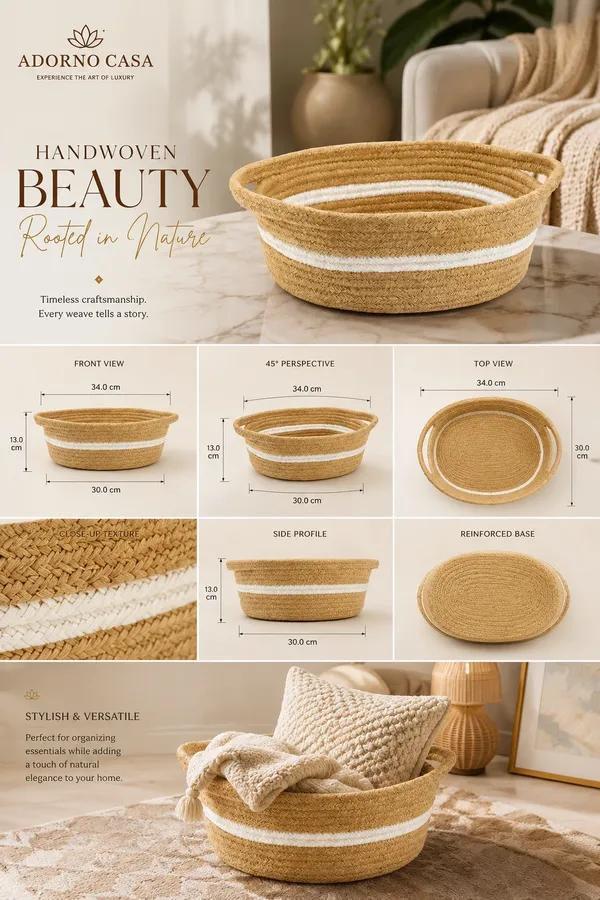 Lyra_Jute_&_Cotton_Oval_Basket_White_Line_Design