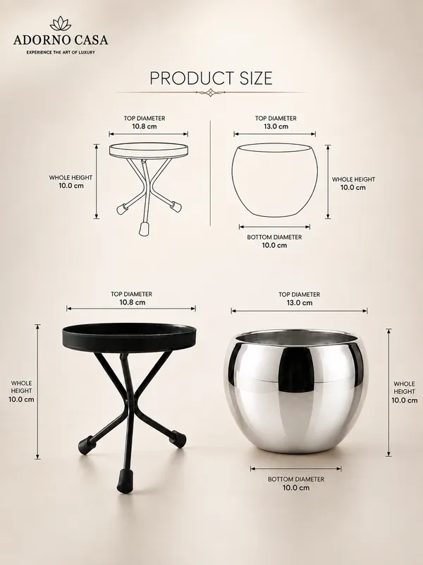 Luna_Silver_Finish_Metal_Pot_Paired_with_a_Sturdy_Black_Iron_Stand