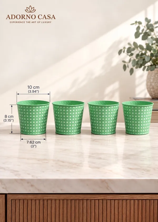 Cobalt_Sphere_Small_Grid_Green_Powder_Coated_Metal_Pot_Set_of_4