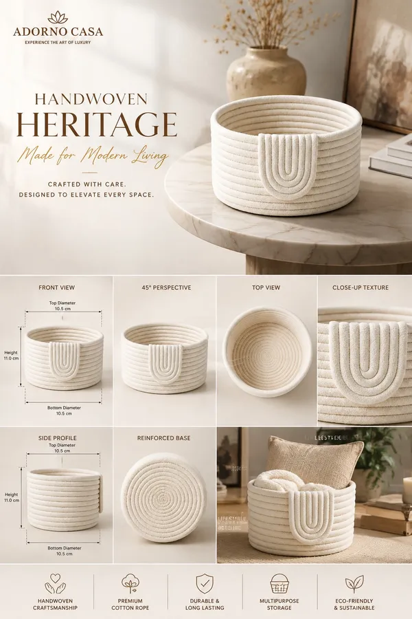 Vera_Cotton_Plain_Flap_Basket_Round_Shape_
