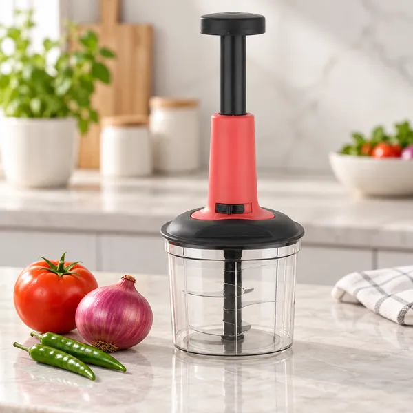 Transparent_Manual_Push_Vegetable_Chopper