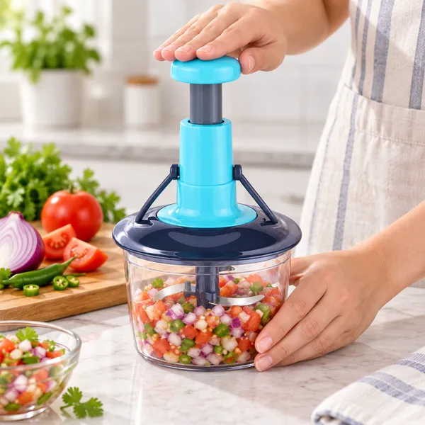 Blue_Manual_Pull_Cord_Vegetable_Chopper