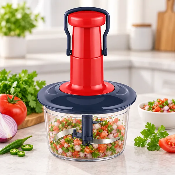 Red_Manual_Push_Pull_Vegetable_Chopper