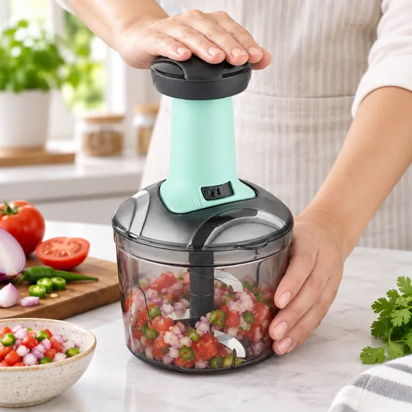 Black_Manual_Hand_Press_Vegetable_Chopper