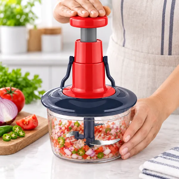 Red_Manual_Push_Pull_Vegetable_Chopper