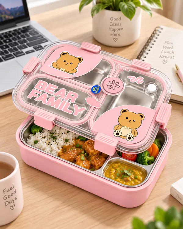 Pink_Bear_Family_Compartment_Lunch_Box_For_Kids