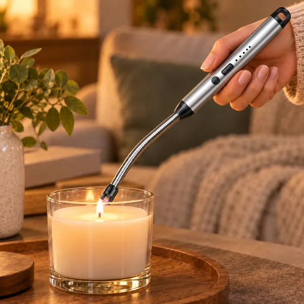 White_Flexible_Neck_Electric_Candle_Lighter