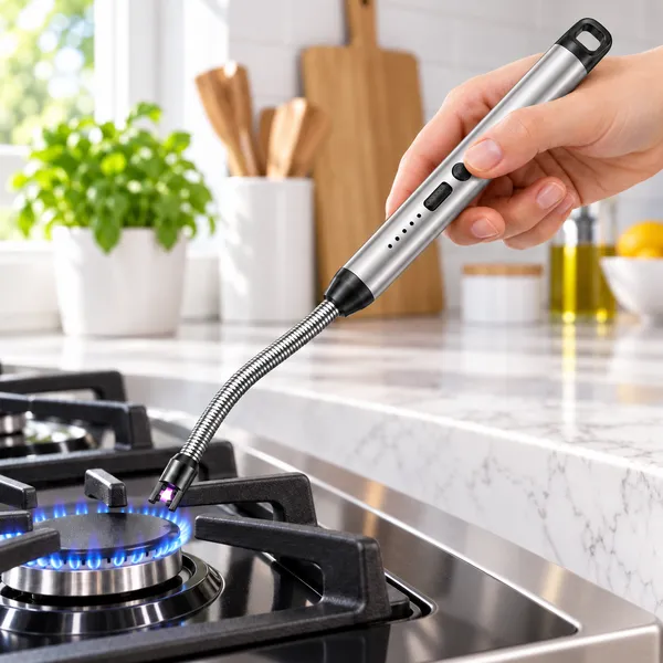 White_Flexible_Neck_Electric_Candle_Lighter