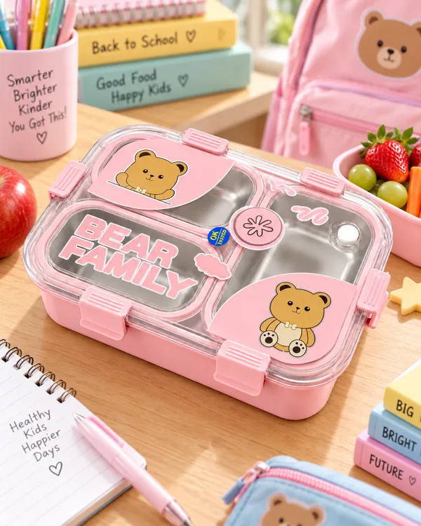 Pink_Bear_Family_Compartment_Lunch_Box_For_Kids
