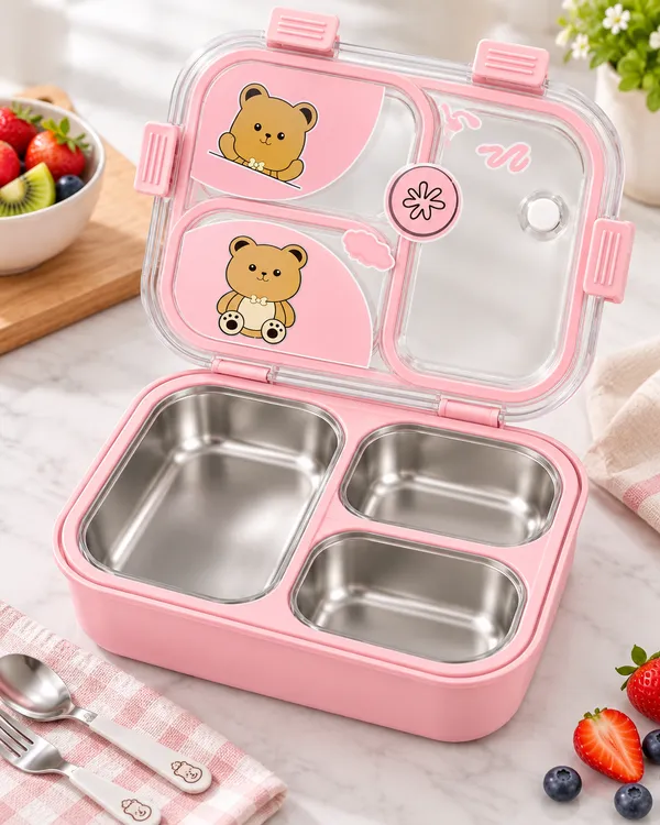 Pink_Bear_Family_Compartment_Lunch_Box_For_Kids