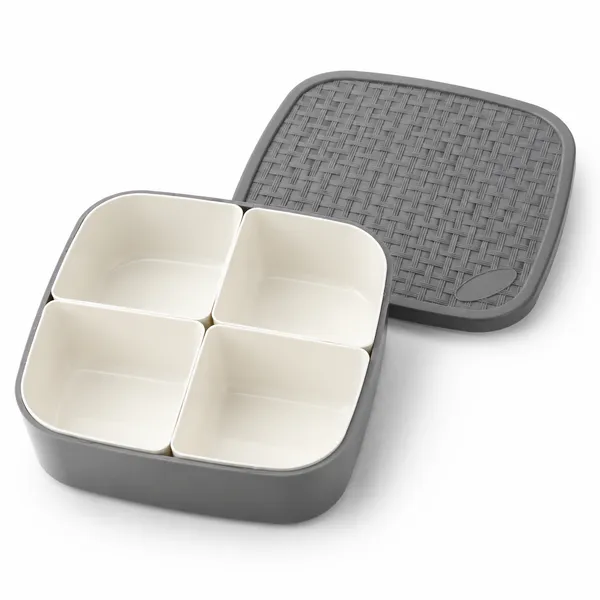 Grey_Four_Compartment_Dry_Food_Storage_Container