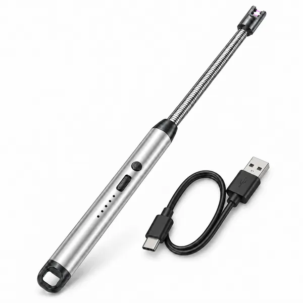 White_Flexible_Neck_Electric_Candle_Lighter