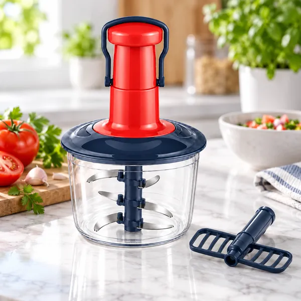 Transparent_Manual_Push_Vegetable_Chopper
