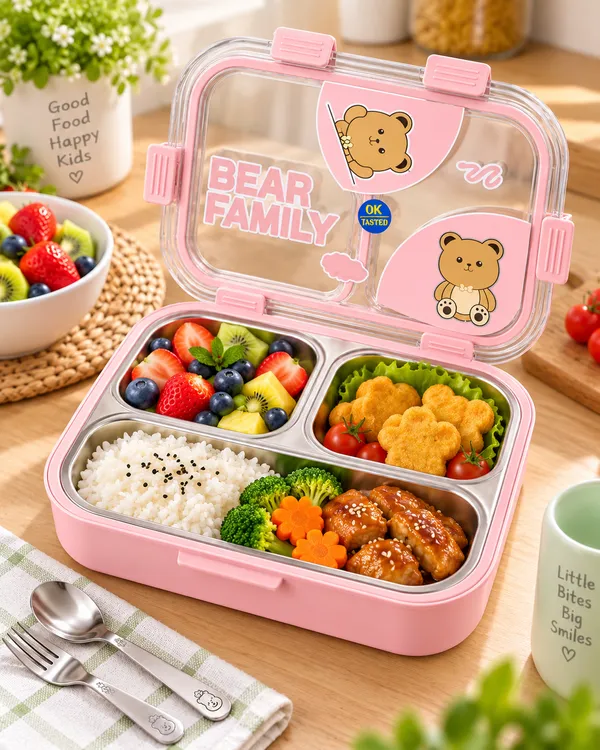 Pink_Bear_Family_Compartment_Lunch_Box_For_Kids