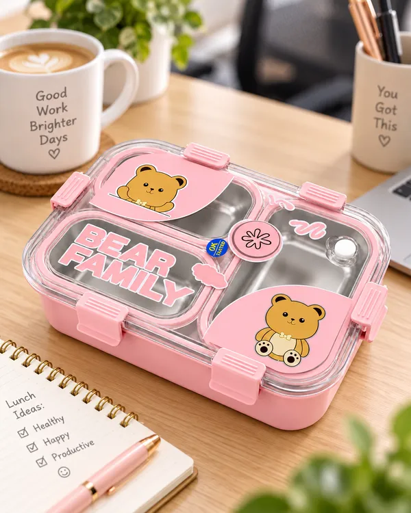 Pink_Bear_Family_Compartment_Lunch_Box_For_Kids