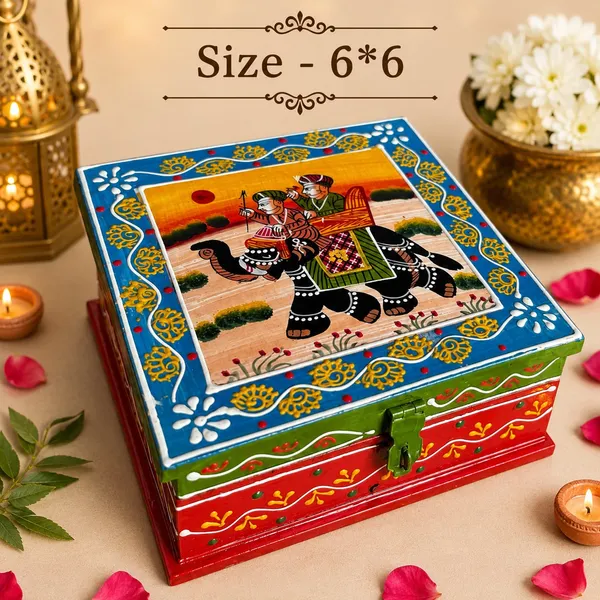 Wooden_Rajasthani_Folk_Art_Hand_Painted_Storage_Box