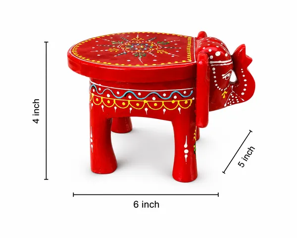 Hand-Painted_Wooden_Elephant_Stool_–_Set_of_2