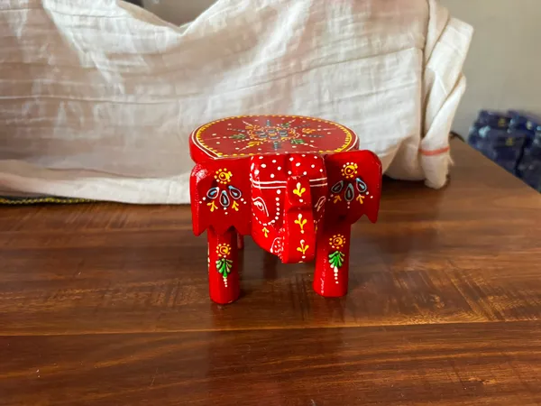 Hand-Painted_Wooden_Elephant_Stool_–_Set_of_2