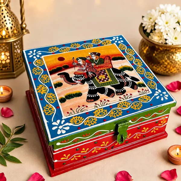 Wooden_Rajasthani_Folk_Art_Hand_Painted_Storage_Box