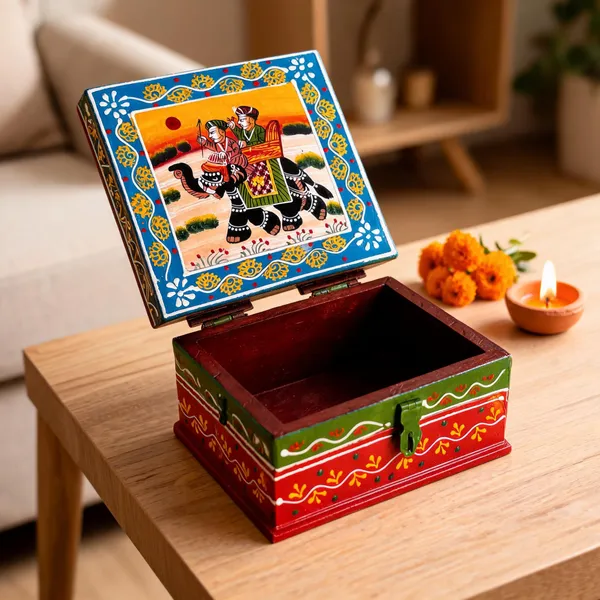 Wooden_Rajasthani_Folk_Art_Hand_Painted_Storage_Box