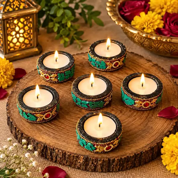 Fiber_Lakh_Festive_Embellished_Tealight_Holder_Set_Of_6
