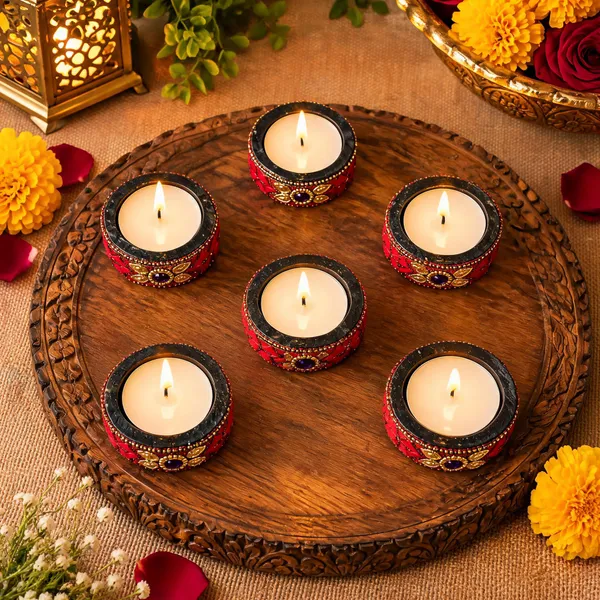 Fiber_Lakh_Festive_Embellished_Tealight_Holder_Set_Of_6