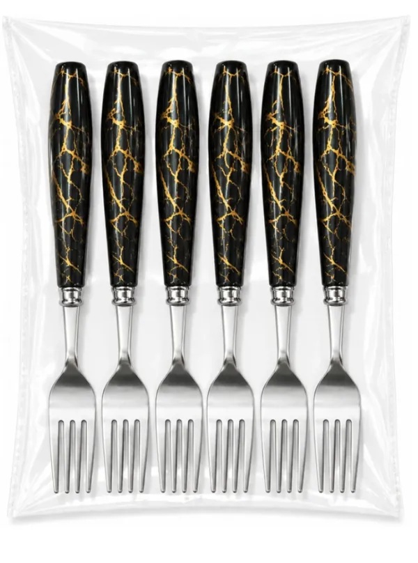 Stainless_Steel_Marble_Pattern_Dinner_Fork_Set