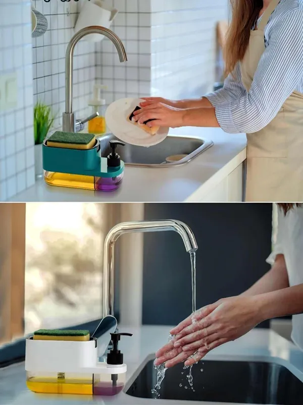 Kitchen_Sink_Soap_Dispenser_With_Sponge_Holder