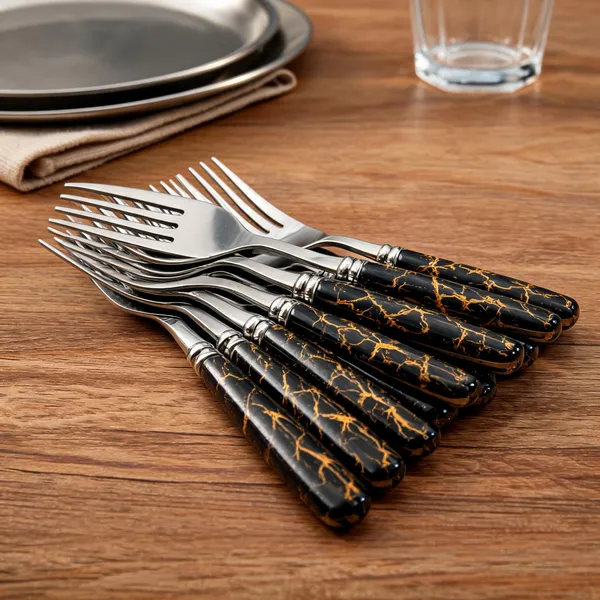 Stainless_Steel_Marble_Pattern_Dinner_Fork_Set