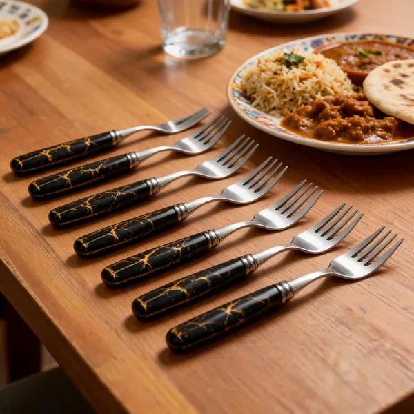 Stainless_Steel_Marble_Pattern_Dinner_Fork_Set