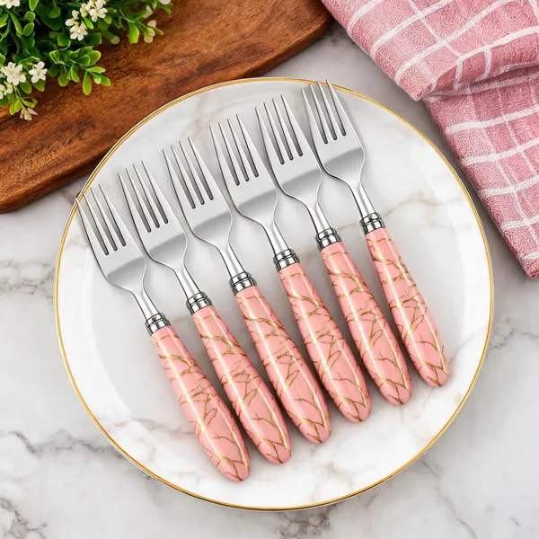 Metal_Modern_Marble_Pattern_Fork_Set