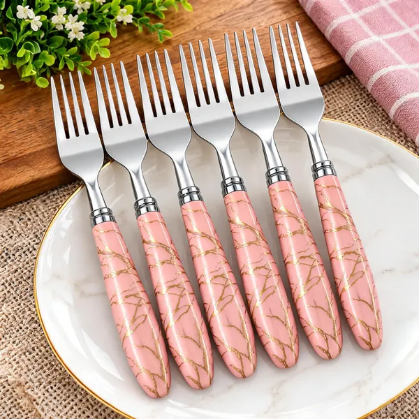 Metal_Modern_Marble_Pattern_Fork_Set