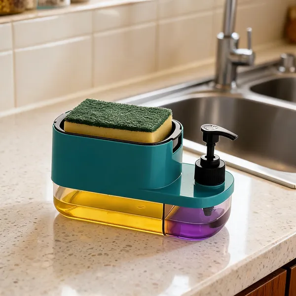 Countertop_Dish_Soap_Dispenser_With_Sponge_Holder