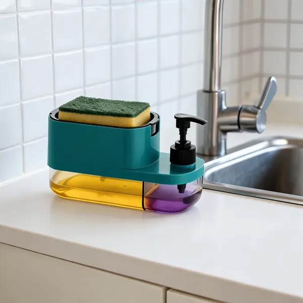 Kitchen_Sink_Soap_Dispenser_With_Sponge_Holder
